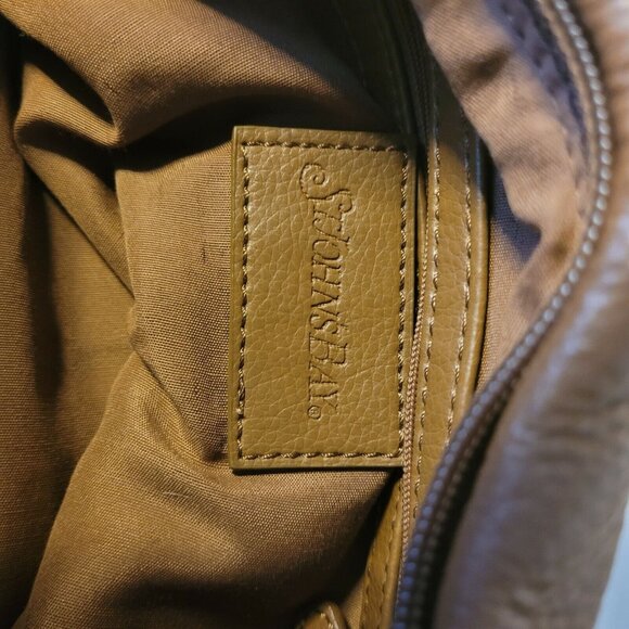 St. John's Bay Brown Genuine Leather Shoulder Bag Hobo Tote - Picture 4 of 10